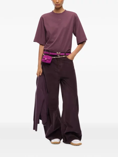 Mânecă largă tricou Pinko cu autograf violet