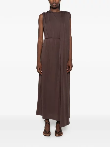 Rochie maxi Viktoria Chan drapată maro