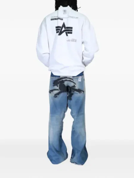 Hanorac crewneck Prototypes alb