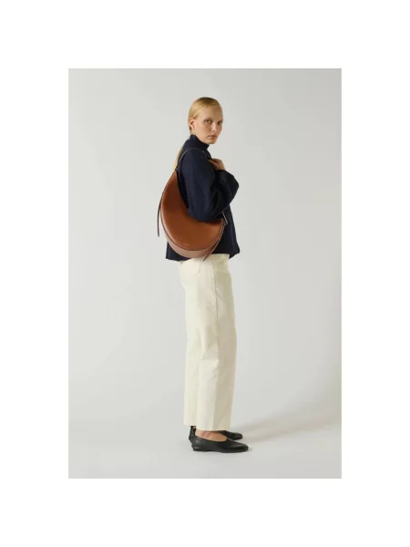 Torebka crossbody Soeur skórzana brązowa