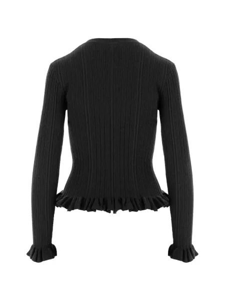 Pulover Patou cu volane negru