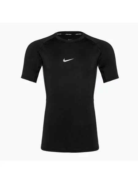 Tricou de antrenament pentru bărbați Nike Pro Dri-Fit Tight SS Fitness black/white alb