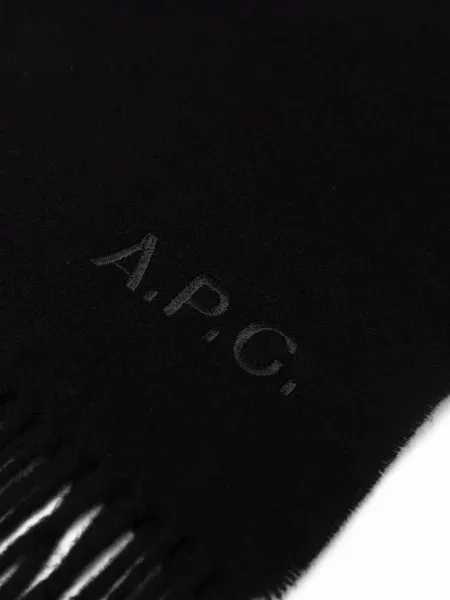 Haftowana szal A.p.c. wełniana czarna