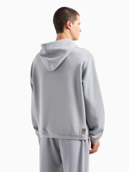 Пеший туризм худи Emporio Armani из модала серое
