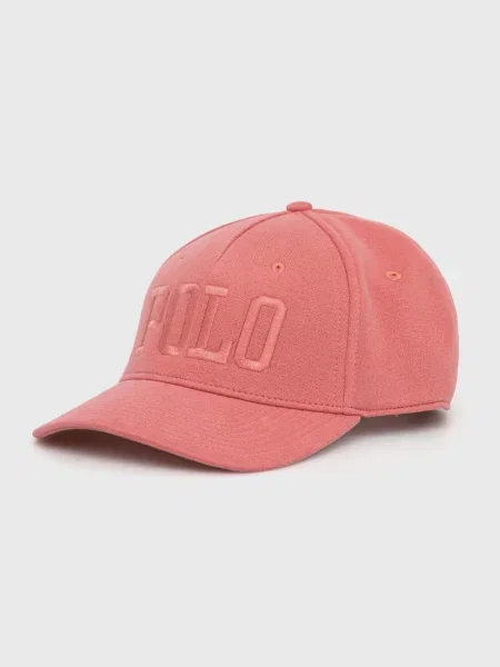 Шапка Polo Ralph Lauren с апликация розово