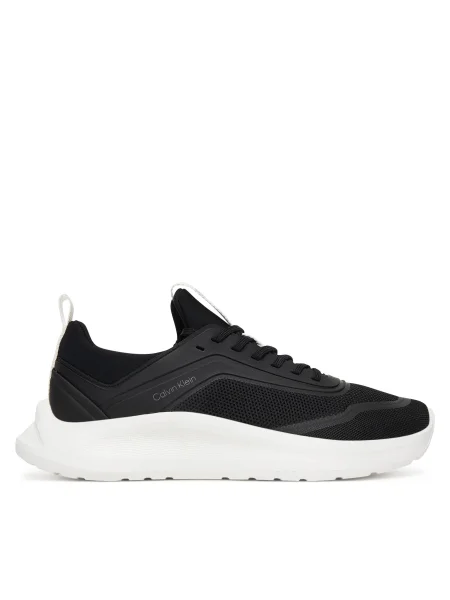 Sneakersy Calvin Klein Light Eva Run Sock Mesh Lycra Béžová čierna