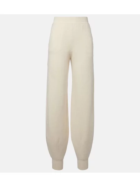 Spodnie dresowe Loro Piana z kaszmiru białe