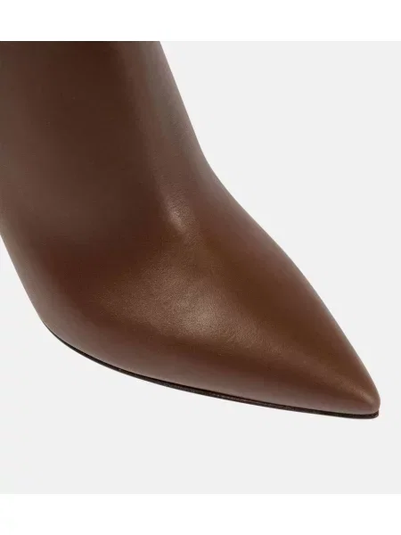 Cizme scurte Gianvito Rossi din piele maro