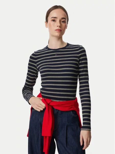 Tommy Jeans Bluză Essential Bleumarin