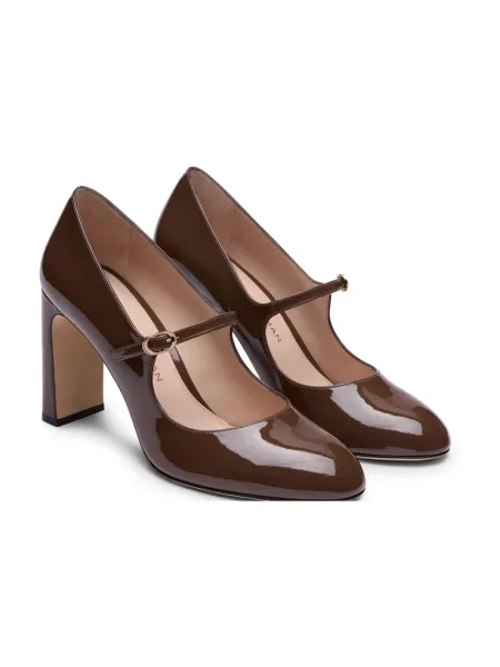 Czółenka Stuart Weitzman skórzana brązowa