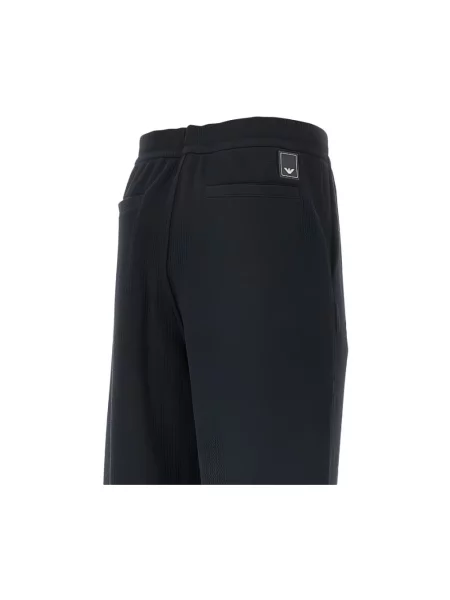 Spodnie Emporio Armani z dżerseju czarne