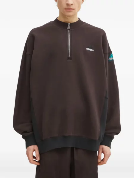 Sneakersy Adidas Predator w paski z dekoltem w serek z kapturem różowe