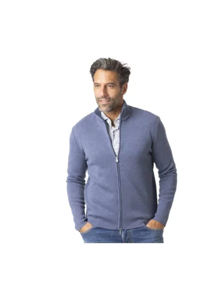 Kardigan Gran Sasso ze stójką niebieski