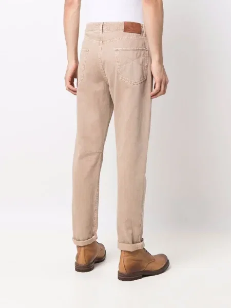 Дънки straight leg Brunello Cucinelli бродирани