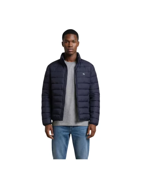 Pikowana kurtka jeansowa Calvin Klein niebieska