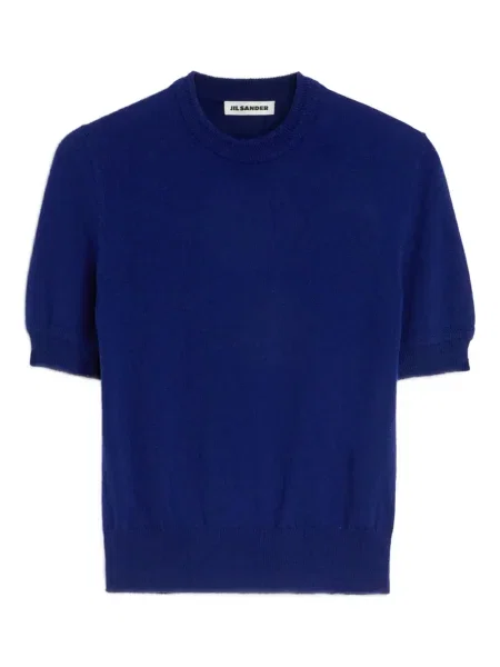 Tricou Jil Sander de lână albastru