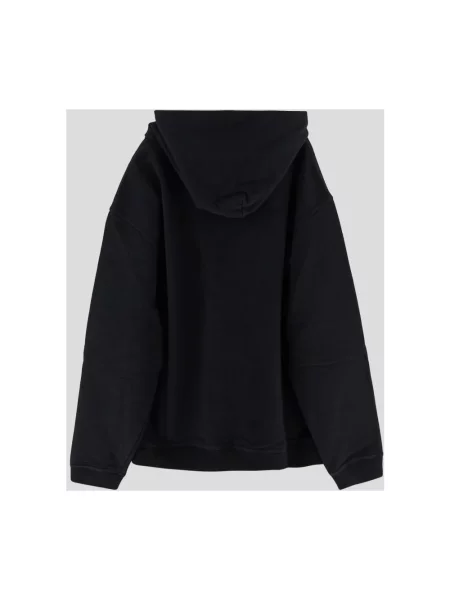 Bluza z kapturem Maison Margiela z kapturem z logo czarna