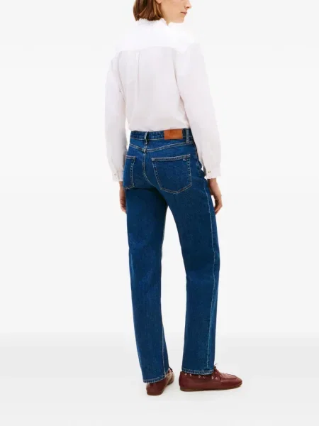 Blugi Tommy Hilfiger cu autograf albastru