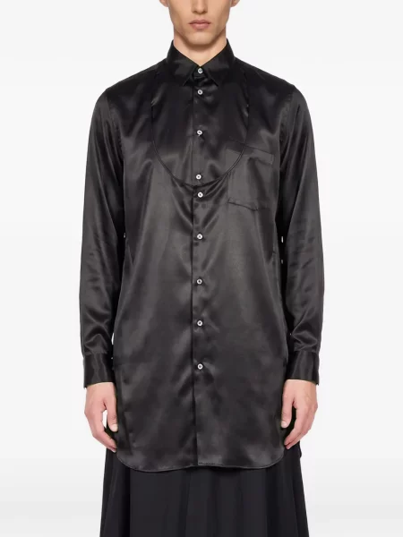 Marškiniai Comme Des Garçons Homme Plus satino juoda