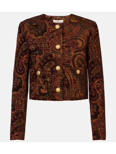 Geacă Chloé cu model paisley din jacard