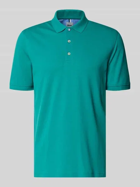 Koszulka polo o kroju slim fit z Mieszanka bawełny Model Pete' Brax zielone