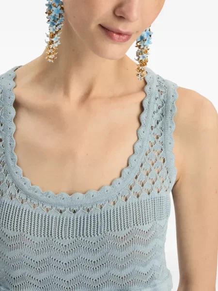 Top Oscar De La Renta albastru