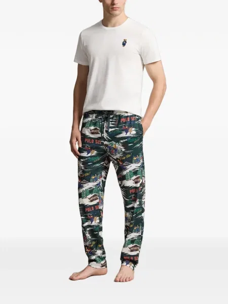 Scurt șapcă Polo Ralph Lauren cu broderie din jerseu maro