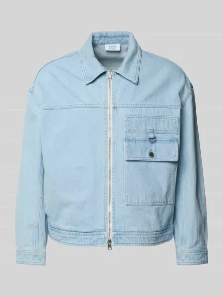 Kurtka jeansowa z czystej bawełny Maison Kitsune niebieska