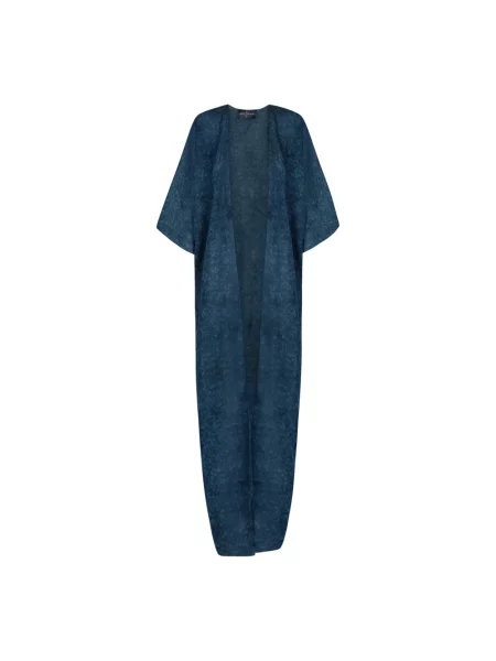 Długa rękaw kimonowy bluzka Cortana niebieska