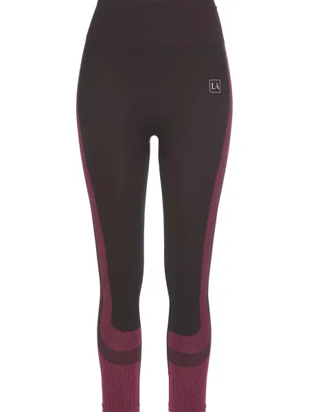 LASCANA ACTIVE Pantaloni sport / mov zmeură / mov închis alb