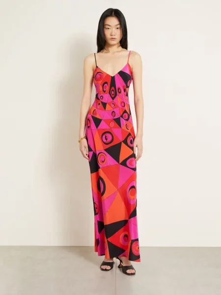 Pucci Sukienka Jedwabna pink czarna