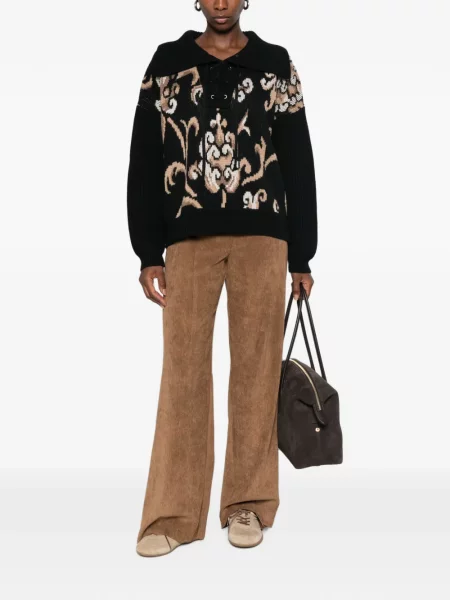 Pantaloni Emme de catifea cord maro