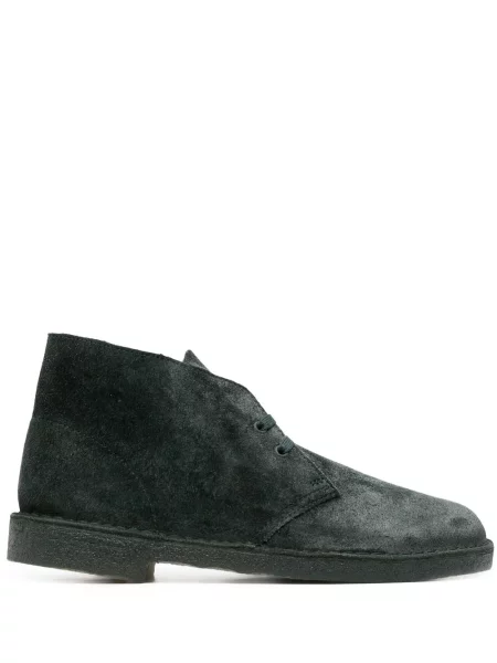 Botine Clarks Originals cu șireturi din piele de căprioară verde