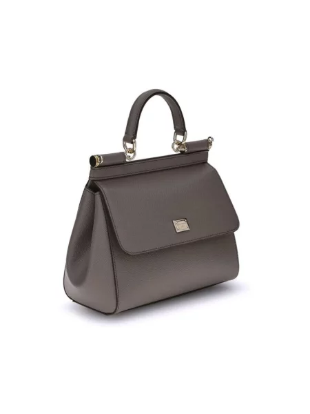 Torebka Dolce And Gabbana skórzana szara