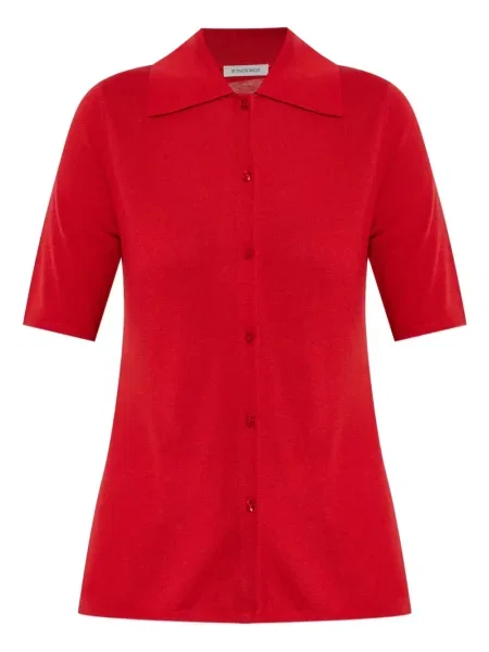 Cardigan By Malene Birger scurt roșu