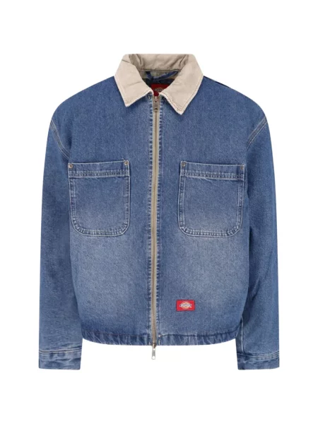 Gulerat geacă de blugi Dickies de catifea cord albastru