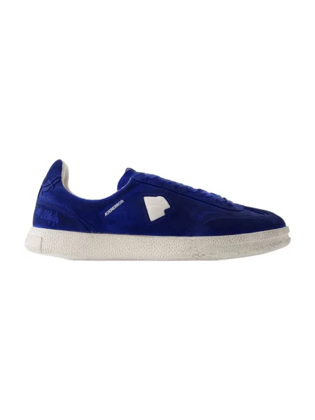 Sneakersy Ader Error skórzane z logo niebieskie