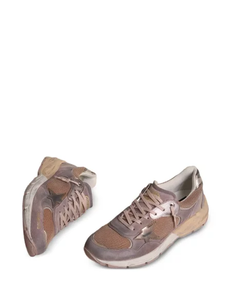 Sneakerși Golden Goose din piele de căprioară auriu