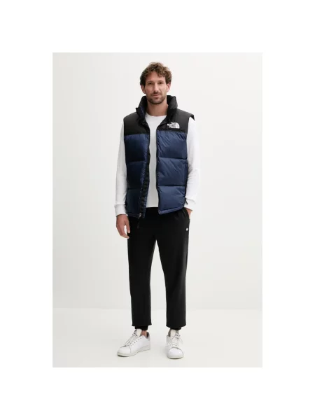 The North Face bezrękawnik puchowy Retro Nuptse granatowy zimowy niebieska