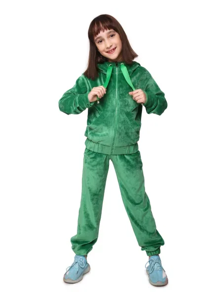 Велюровий Дитячий Спортивний костюм Timbo зелений