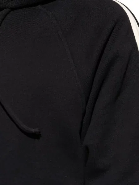 Hanorac cu glugă Palm Angels cu dungi cu glugă negru