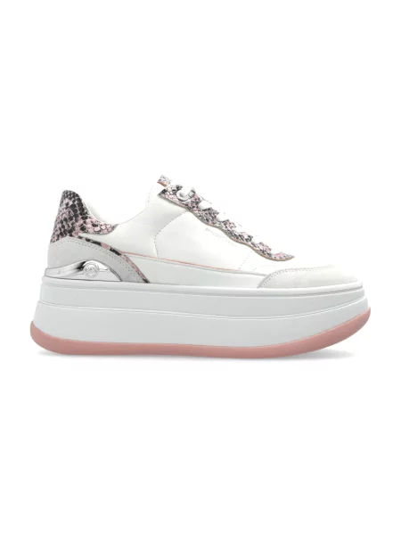 Sneakersy Michael Kors skórzane na platformie białe