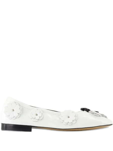 Balerini Cecilie Bahnsen cu model floral alb