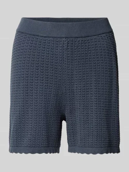 Szorty z dzianiny o kroju regular fit z czystej bawełny model ‘SCOUT’ Pieces granatowe