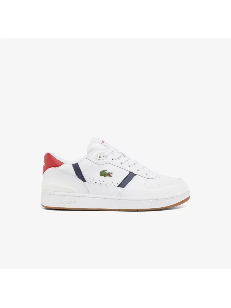 Lacoste Skórzane Sneakersy T-Clip Set biały
