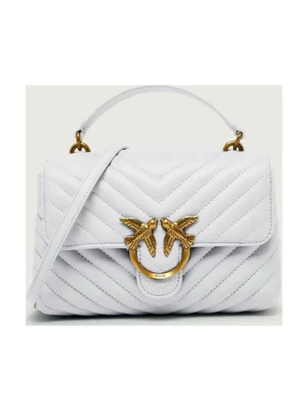 Geanta de piele Pinko din piele albastru