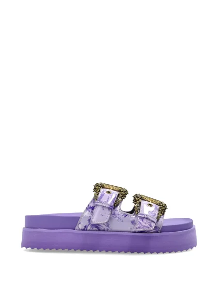 Sandale Versace Jeans Couture cu platformă cu cataramă cu bretele violet