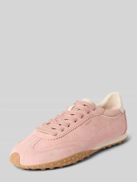 Sneakersy ze skóry naturalnej z detalem z logo model ‘Bridge’ Hoff różowe