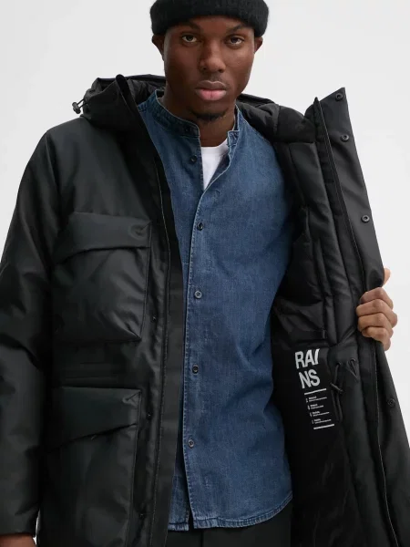 Rains Яке Askim Long Insulated Cargo Jacket черно