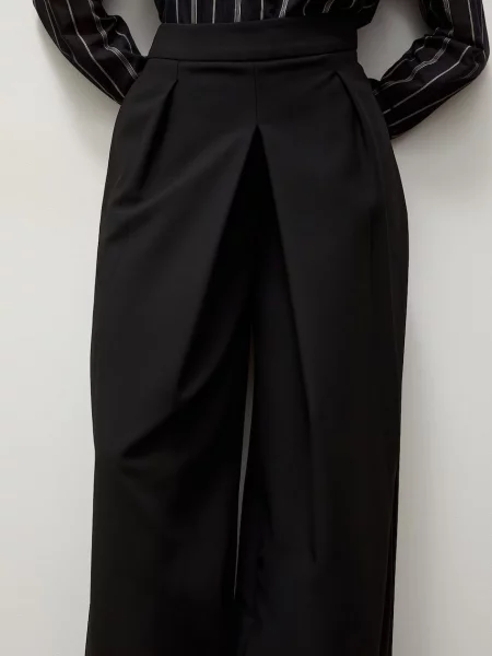 Answear.LAB pantaloni palazzo pentru femei cu vâscoză negru